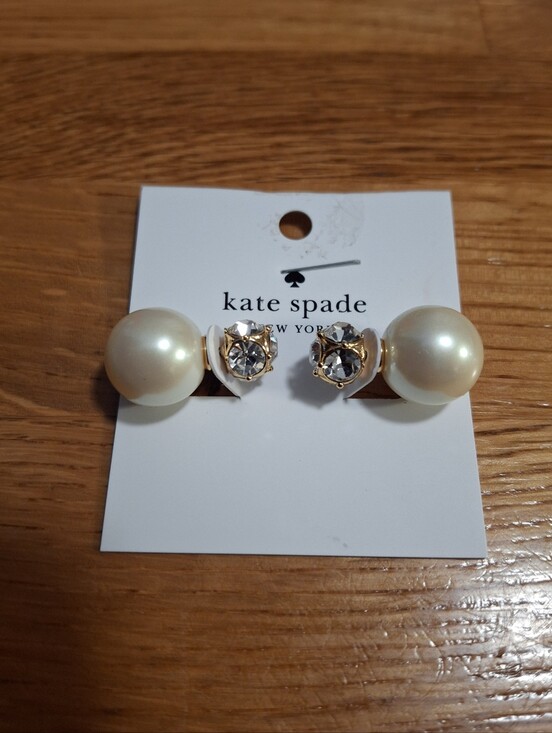 kate spade Jewelry - Kate Spade New York 2-in-1 Reversible Pearl & Crystal Stud Earrings NWT